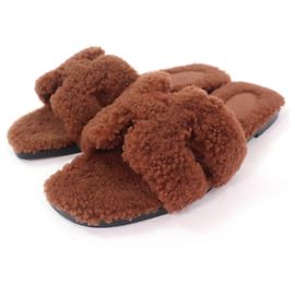 Mules Mouton Hermès Oran Marron