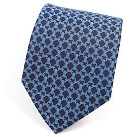 Corbata de seda Hermès Azul Azul marino