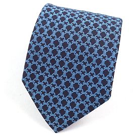 Hermès Hermes Cravate Silk Tie Blue Navy blue