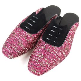 Autre Marque HOSOO Textile Suede leather room shoes Black Pink