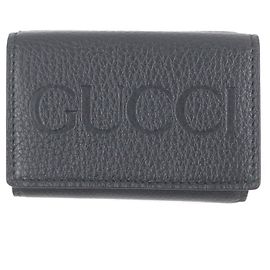 Gucci Tri-fold Leather Wallet Black