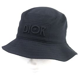 Chapéu de algodão oblíquo com bordado de logo Dior×Jack Kerouac Preto
