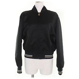 Versace Blouson Embroidery Polyester Blouson Black