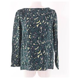 Rayonbluse mit Graffiti-Logo-Print von Louis Vuitton Grün