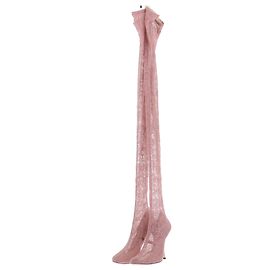 Rochas Botas de encaje rosa Rosa