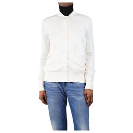 Polo Ralph Lauren Creme Strick-Bomberjacke - Größe XS Roh