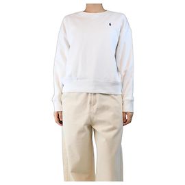 Polo Ralph Lauren Moletom branco com gola redonda - tamanho L Branco