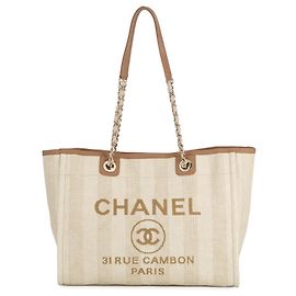 Chanel Deauville Medium Tote Bag Beige