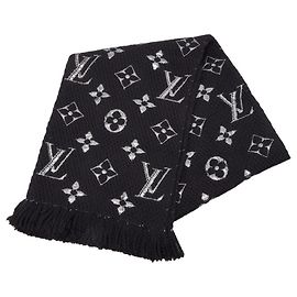 Stola Logomania Shine di Louis Vuitton Nero