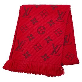 Sciarpa Logomania Monogram Louis Vuitton Rosso