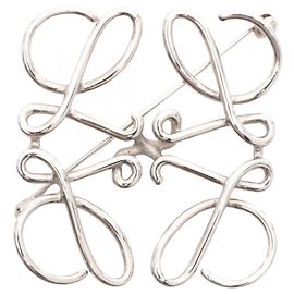 Loewe Anagramm Brosche Silber