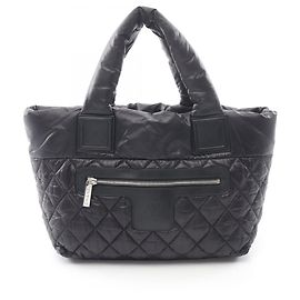 Borsa Tote Piccola Coco Cocoon di Chanel Nero Bordò