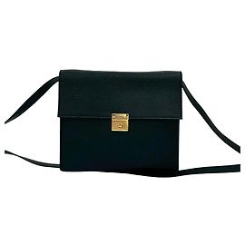 Bolsa de Ombro/Pochette Hermès Click 16 em Couro de Cabra Preto