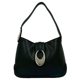 Bulgari Bvlgari Leder Semi-Ein-Schulter-Tote in Schwarz Schwarz
