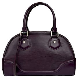 Bolsa de mão Bowling Montaigne PM em couro Epi Louis Vuitton Roxo