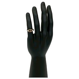 Hermès Anillo Chaine d'Ancre HERMES Plata Dorado