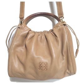 Loewe Flamenco Anagram Nappa Leather Handbag Beige