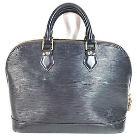 Borsa Tote Alma PM in Epi di Louis Vuitton Nero