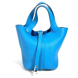 Hermès HERMES Picotin Lock PM Tote Bag Blue