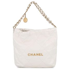 Chanel 22 Matelassé Kleine Handtasche Weiß