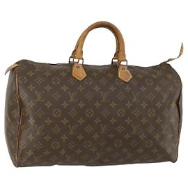 Louis Vuitton Speedy Handbag Monogram Canvas 40 Brown