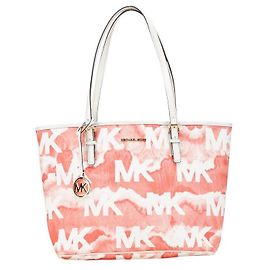 Borsa Tote in PVC e Pelle Michael Kors Rosso