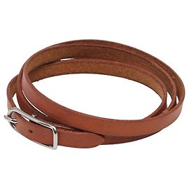 Hermès Pulsera de cuero Hermes Api1 Castaño