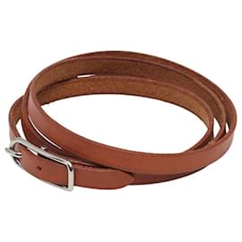 Hermès Pulseira de couro Hermes Api1 Marrom