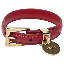 Pulsera de cuero Prada Roja