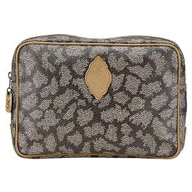 Yves Saint Laurent Saint Laurent Giraffe Leather Clutch Bag Brown Beige