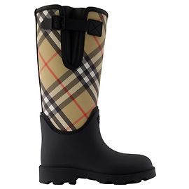 Marsh Stamp High Boots - Burberry - Synthetic - Black Black