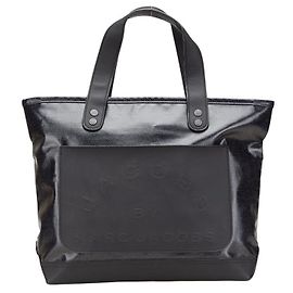 Bolsa tote de couro com logo MARC JACOBS Preto