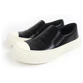 Chanel COCO Marchio Pelle Slip-Ons Nero