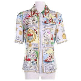 Camicia in seta Mont Saint-Michel di Hermès Multicolore