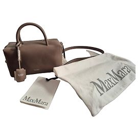 Max Mara Bolsa de couro Bege