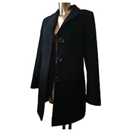Autre Marque Black virgin wool coat Black