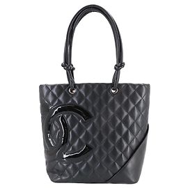 Bolsa tote média da linha Cambon da Chanel Preto