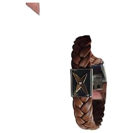 Bracciale in pelle intrecciata marrone Mauboussin Marrone