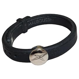 Bracciale Mauboussin in gomma nera, argento e diamante Nero
