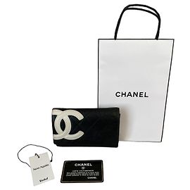 Chanel Cambon Vintage Wallet Black