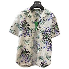 Chemise Kenzo imprimée fleurs coton lin beige Multicolore Beige