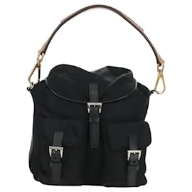 Prada Double Pocket Drawstring Tessuto Black