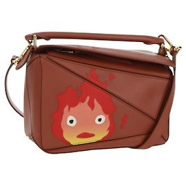 LOEWE Petit Puzzle Studio Ghibli Le Château Ambulant Calcifer Auth 170668SM Marron Doré