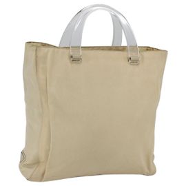 PRADA Borsa a mano in nylon plastico beige trasparente Auth 173565 Beige Altro