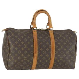 LOUIS VUITTON Bolsa Boston Monogram Keepall 45 M41428 LV Auth 171108 Monograma