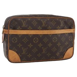 LOUIS VUITTON Monogram Compiegne 28 Clutch Bag M51845 LV Auth ep13521 Monogram