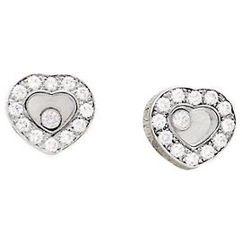 Orecchini Chopard, 'Happy Diamonds', oro bianco e diamanti. Altro