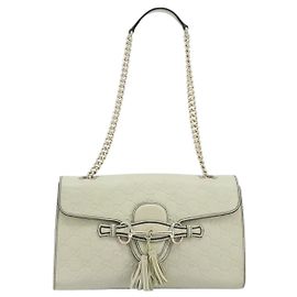 Gucci Emily Chain Flap Guccissima Leather Medium Bege