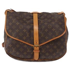 Louis Vuitton Saumur Monogram Canvas 35 Marron