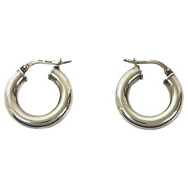 Orecchini a cerchio in argento 925 Bottega Veneta Argento